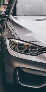 Car,Cars,Lights,Front View,Grey,Machine,Headlights