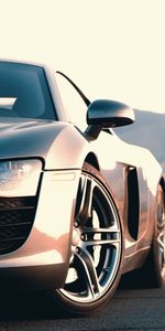 Car,Front View,Machine,Grey,Cars,Sports Car,Audi R8,Sports,Audi