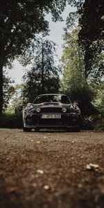 Carro,El Negro,Vista Frontal,Mini Cooper Gp2,Coche,Coches,Mini Cooper