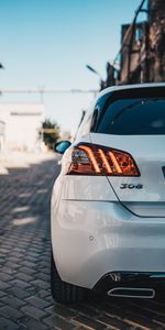 Car,Machine,Back View,Rear View,Headlight,Peugeot 308,Peugeot,Cars