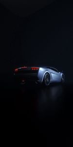 Car,Machine,Backlight,Illumination,Rear View,Sports Car,Back View,Dark,Sports