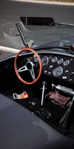 Car,Steering Wheel,Rudder,Salon,Panel,Cars,Speedometer,Retro