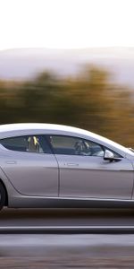 Cars,2009,Silver,Rapide,Aston Martin,Side View,Speed