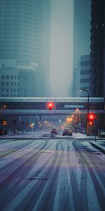 Cars,Building,Cities,City,Snow,Street