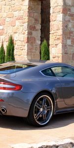 Cars,Building,Grey,Side View,2009,V8,Vantage,Sports,Aston Martin