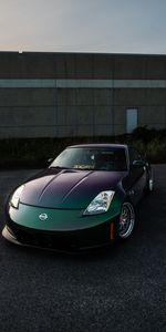 Cars,Building,Lights,Car,Front View,Sports Car,Sports,Nissan,Headlights