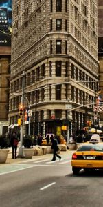 Cars,Building,Movement,Traffic,Cities,Street,City,New York