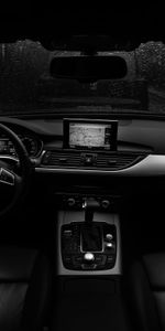 Cars,Bw,Steering Wheel,Rudder,Vehicle Interior,Car Interior,Chb,Audi,Rain