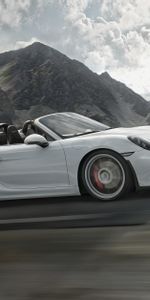 Cars,Cabriolet,Boxster,Spyder,981,Side View,Porsche