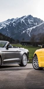 Cars,Cabriolet,Silver,Silvery,Mountains,Ford Mustang