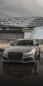 Audi Rs6,Ауди (Audi),Тачки (Cars),Серый,Вид Спереди,Автомобиль