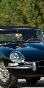 1961,E Type,Тачки (Cars),Ягуар (Jaguar),Черный,Ретро