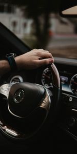 Cars,Hand,Steering Wheel,Rudder,Salon,Mercedes Benz