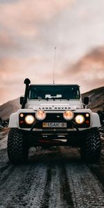 Cars,Lights,Front View,Machine,Car,Land Rover,Headlights