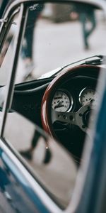 Cars,Machine,Steering Wheel,Rudder,Salon,Car,Retro,Vintage