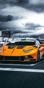 Ламборджини (Lamborghini),Спорткар,Оранжевый,Машина,Гонки,Тачки (Cars)