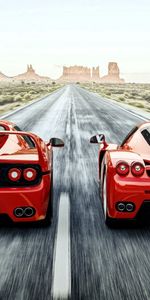 Cars,Rear View,Speed,Enzo,F50,Back View,Road,Ferrari