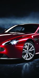 Отражение,Vantage,Красный,V8,2012,Тачки (Cars),Вид Сбоку,Астон Мартин (Aston Martin),Стиль