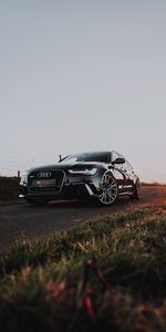 Audi Rs6,Ауди (Audi),Тачки (Cars),Дорога,Черный,Автомобиль