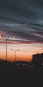 Cars,Road,Dusk,Twilight,Dark