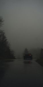 Coches,Oscuro,Camino,Niebla,Carro,Coche