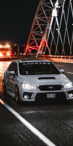 Subaru,Subaru Wrx,Route,Vue De Face,Voitures,Hiéroglyphes,Sportif,Voiture,Voiture De Sport