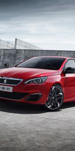 Пежо (Peugeot),308,Тачки (Cars),Gti,Вид Сбоку,Красный