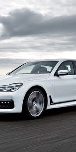 750Li,Белый,Тачки (Cars),Вид Сбоку,Бмв (Bmw)