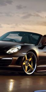 Boxster,Voitures,Vue De Côté,Porsche,Le Noir