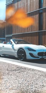 Maserati Granturismo,Белый,Кабриолет,Мазератти (Maserati),Вид Сбоку,Тачки (Cars)