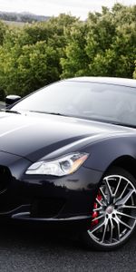 Gts,Quattroporte,Vue De Côté,Maserati,Le Noir,Voitures