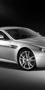 2008,V8,Avantage,Voitures,Vue De Côté,Style,Argent,Aston Martin