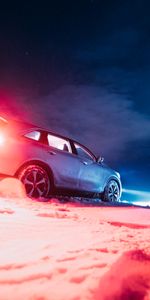 Cars,Starry Sky,Snow,Car,Night