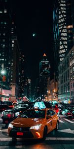 Cars,Traffic,Movement,Night City