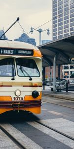 Cars,Tram,City,Transport