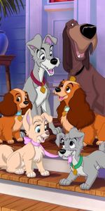 Cartoon,Dogs,Lady And The Tramp