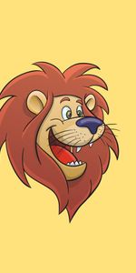 Animé,Un Lion,Lion,Vecteur,Art,Dessin Animé