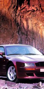 Cereza,Aston Martin,Las Rocas,Rocas,Vista Frontal,Estilo,V8,Ventaja,Coches,1993