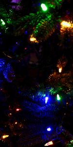 Christmas Tree,Garland,Decoration,Garlands,Holidays,New Year,Christmas,Multicolored,Motley