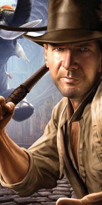 Харрисон Форд (Harrison Ford),Индиана Джонс (Indiana Jones),Мужчины,Люди,Актеры,Рисунки,Кино,Игры