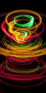 Circles,Shine,Light,Motley,Long Exposure,Abstract,Multicolored,Glow