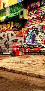 Cities,Asphalt,Wall,Graffiti