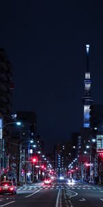 Ciudades,Edificio,Ciudad Nocturna,Automóvil,Camino,Ciudad De Noche,Calle