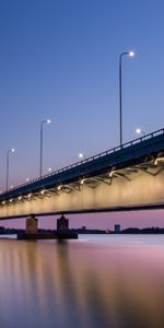 Ciudades,Noche,Iluminación,Helsinki,Finlandia,Puente,Iluminar Desde El Fondo