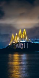 Ciudades,Noche,Baytown,Puente,Estados Unidos,Ee Uu