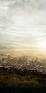 Cities,Building,Fog,Hills,Hill,South Africa,Cape Town