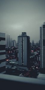 Cities,Building,Lights,City,Fog