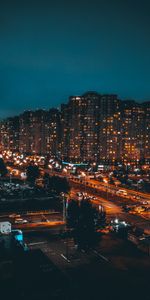 Ciudades,Edificio,Las Luces,Camino,Ciudad Nocturna,Resplandor,Resplandecer,Luces,Ciudad De Noche