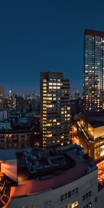 Ciudades,Edificio,Ciudad Nocturna,Techo,Techos,Ciudad De Noche