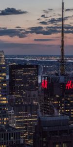 Ciudades,Noche,Edificio,Rascacielos,Nueva York